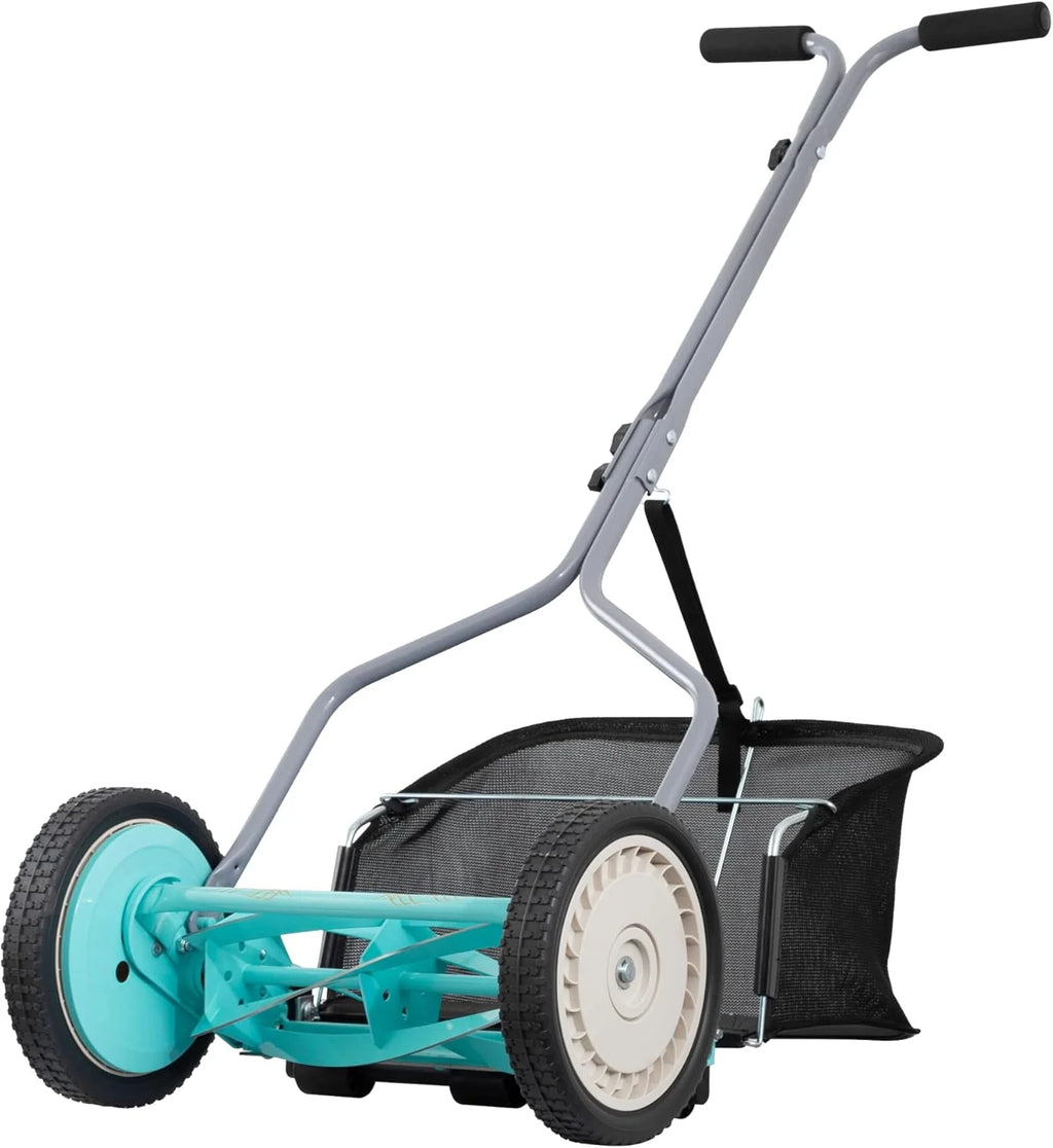 American Lawn Mower Company 1204-14 14-Inch 4-Blade Push Reel Lawn Mower, Red