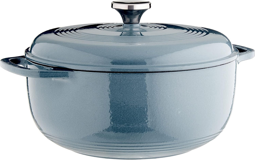 Lodge Essential Enamel Cast Iron Dutch Oven - Perfect for Bread Baking, Braising, Marinating & Slow Cooking - Features Moisture-Sealing Lid & Dual Handles - Kitchen Essentials - 6 Quarts - Island Spice Red