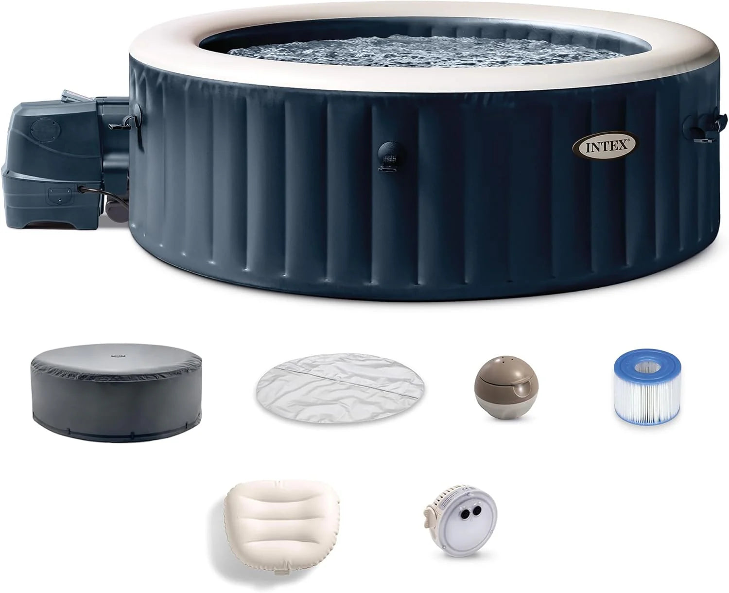 INTEX 28431EP PureSpa Plus Bubble Massage Inflatable Spa Set: Includes Energy