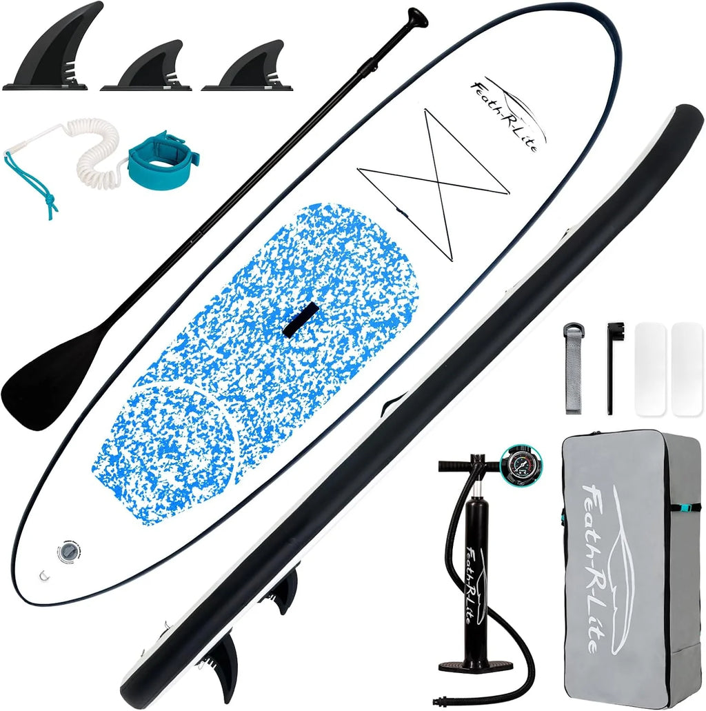 FEATH-R-LITE Inflatable Ultra-Light Stand Up Paddle Board for All Skill Levels