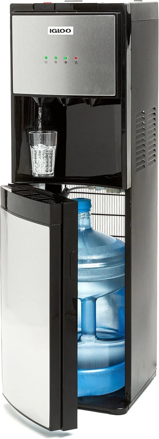 Igloo Bottom Loading Water Cooler Hot Cold Room Temperature Dispenser Stainless Steel