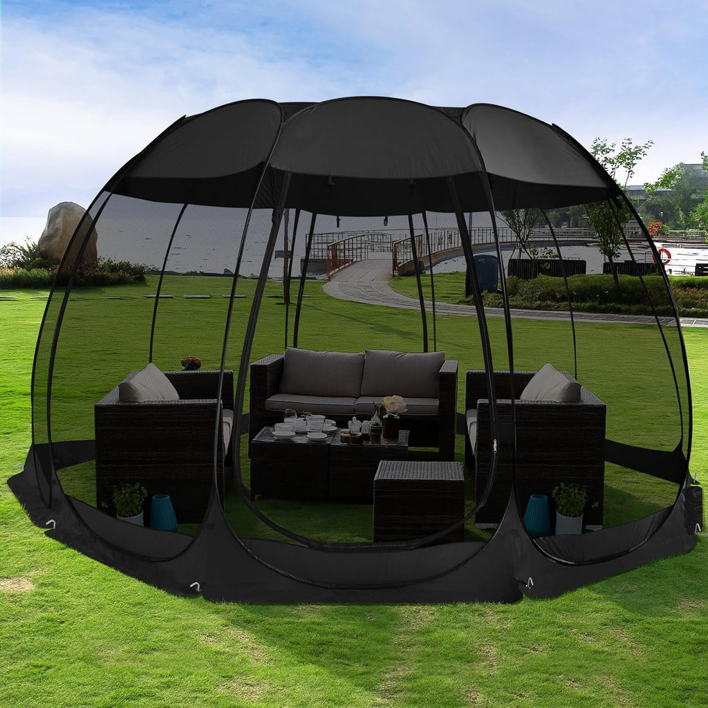 Alvantor Pop Up Screen House Gazebo with Mosquito Netting, Instant UV Resistant Sun Shelter