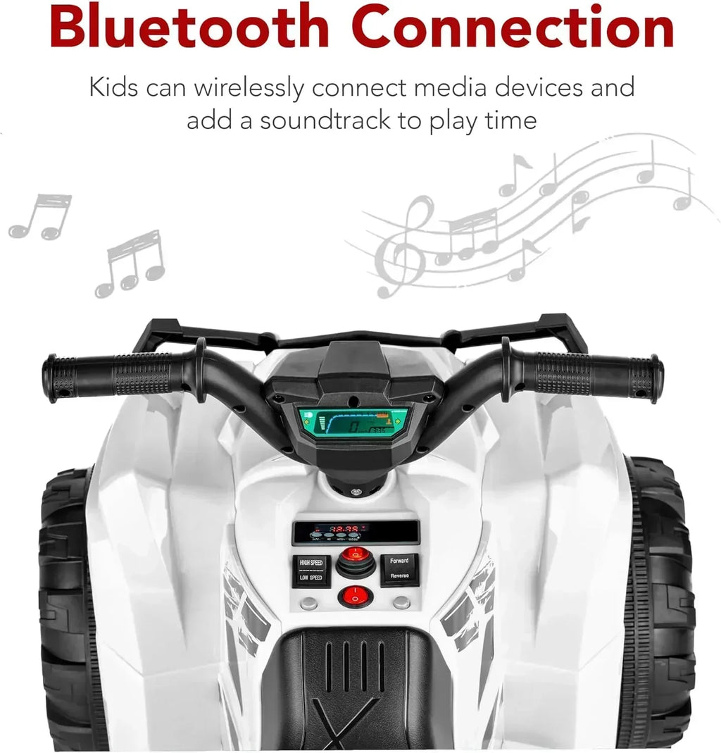 Best Choice Products 12V Kids Ride-On Electric ATV 4-Wheeler Quad Car Toy Bluetooth Audio