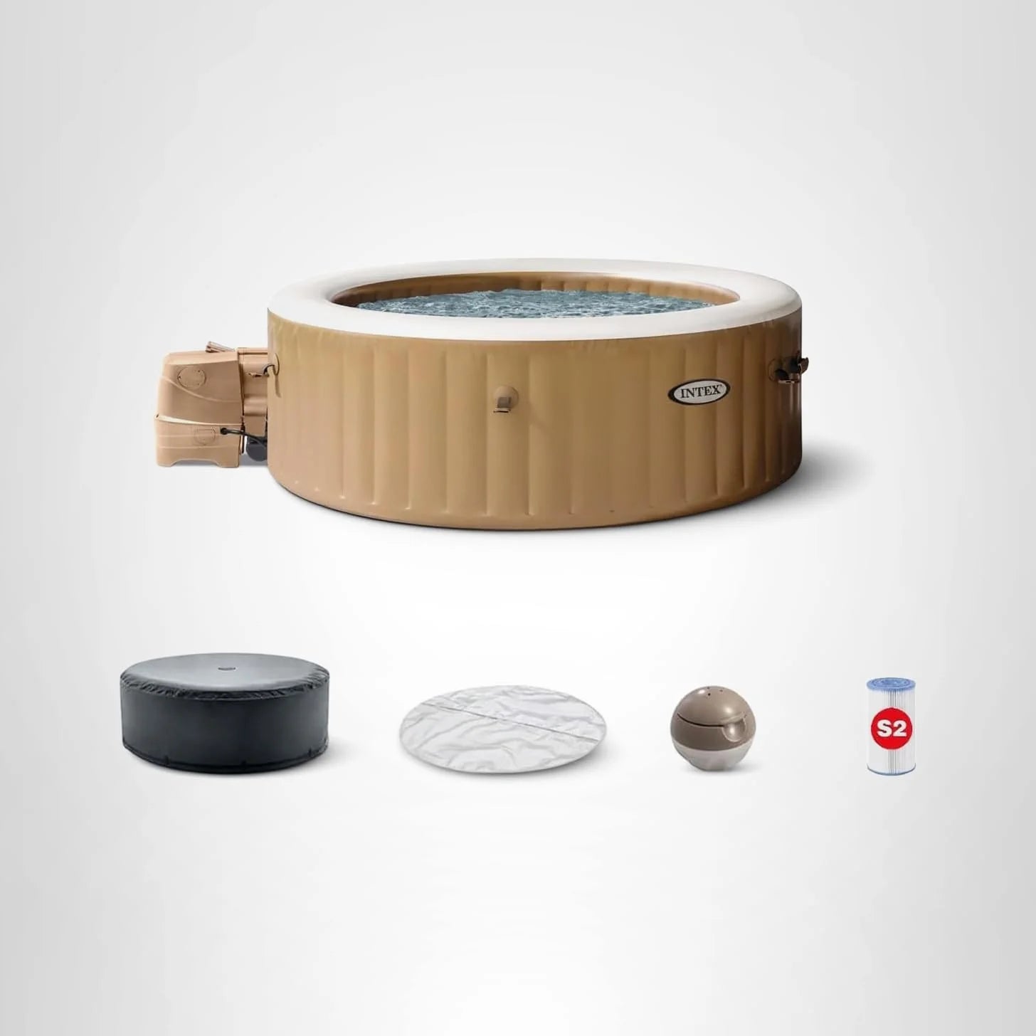 INTEX 28427EH PureSpa Bubble Massage Spa Set Outdoor Inflatable Portable Hot Tub