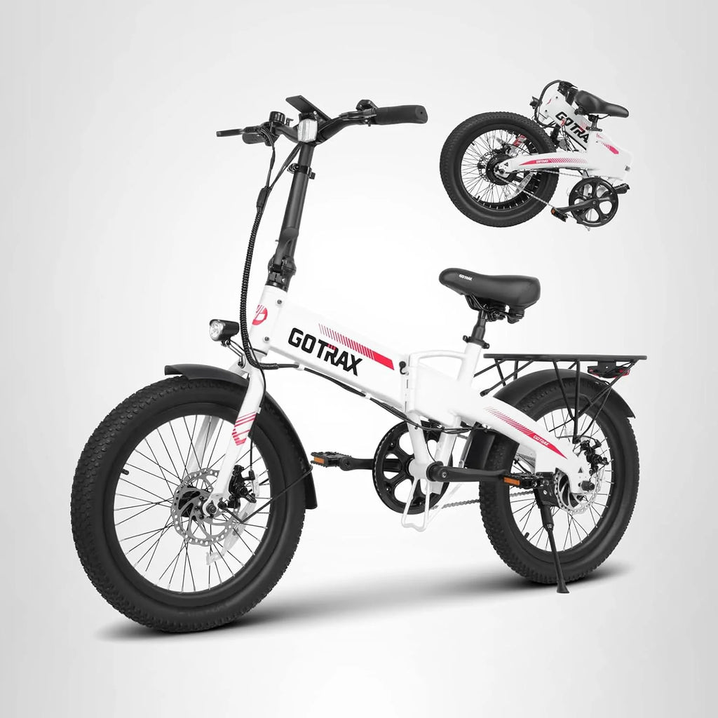 Gotrax 20 Folding Electric Bike with 40 Miles by 48V Battery 20Mph Power by Peak 500W