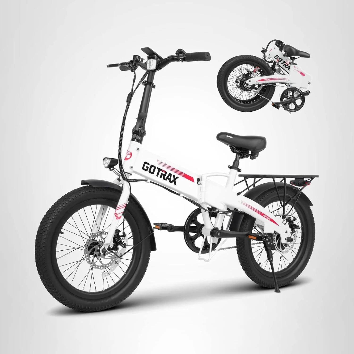 Gotrax 20 Folding Electric Bike with 40 Miles by 48V Battery 20Mph Power by Peak 500W